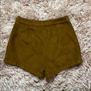 Brown suede Hollister shorts